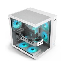 Корпус Wintek Cube Pro V909-W TG, ATX, USB 1*3.0/2*2.0, 5*12cm ARGB PWM (контр. + пульт д/у), белый