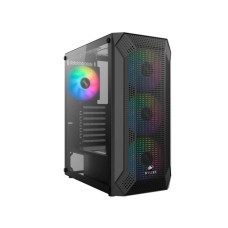 Корпус Wintek Infinity 1882 B-M TG, ATX/Micro ATX, USB 1*3.0/2*2.0, 0,45mm, 4*12cm RGB fan (без контроллера), чёрный