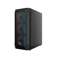 Корпус Wintek Infinity 1882 B-M TG, ATX/Micro ATX, USB 1*3.0/2*2.0, 0,45mm, 4*12cm RGB fan (без контроллера), чёрный