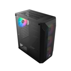 Корпус Wintek Infinity 1882 B-M TG, ATX/Micro ATX, USB 1*3.0/2*2.0, 0,45mm, 4*12cm RGB fan (без контроллера), чёрный