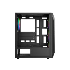 Корпус Wintek Infinity 1882 B-M TG, ATX/Micro ATX, USB 1*3.0/2*2.0, 0,45mm, 4*12cm RGB fan (без контроллера), чёрный