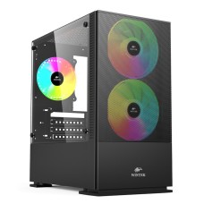 Корпус Wintek Shadow 701-B TG, Micro ATX, USB 1*3.0/1*2.0, HD-Audio+Mic, 2*14cm+1*12cm ARGB fan, черный