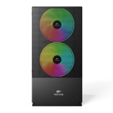 Корпус Wintek Shadow 701-B TG, Micro ATX, USB 1*3.0/1*2.0, HD-Audio+Mic, 2*14cm+1*12cm ARGB fan, черный