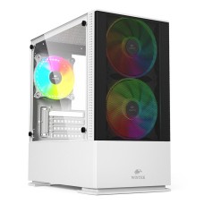 Корпус Wintek Shadow 701-W TG, Micro ATX, USB 1*3.0/1*2.0, HD-Audio+Mic, 2*14cm+1*12cm ARGB fan, белый
