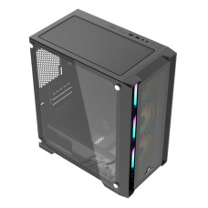 Корпус Wintek Andromeda D531-B TG, Micro ATX, USB 2*3.0/1*2.0, HD+Mic, 0,5mm, 3*12cm RGB fan, Black