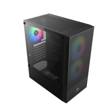 Корпус Wintek Shadow PRO 801 B-M TG, ATX, USB 1*3.0/2*2.0, HD-Audio+Mic, 2*14cm+1*12cm ARGB fan (без контроллера), чёрный