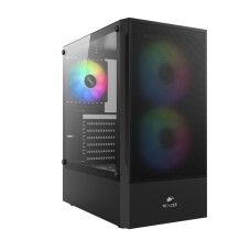 Корпус Wintek Shadow PRO 801 B-M TG, ATX, USB 1*3.0/2*2.0, HD-Audio+Mic, 2*14cm+1*12cm ARGB fan (без контроллера), чёрный