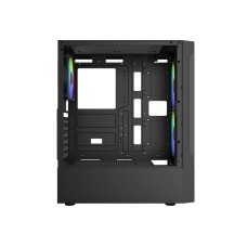 Корпус Wintek Shadow PRO 801 B-M TG, ATX, USB 1*3.0/2*2.0, HD-Audio+Mic, 2*14cm+1*12cm ARGB fan (без контроллера), чёрный