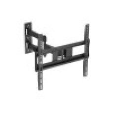 Кронштейн для ТВ и мониторов, Brateck, LPA80-443, Макс. нагрузка - 50 кг, Диагональ экрана от 32" до 75", Угол поворота до 180°, Угол наклона -15° +5°, Уровень, Чёрный