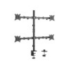 Настольный кронштейн для 4-х мониторов, XG, MG-1732Q, 17"-32", Нагрузка 4х9 кг., Наклон +/- 45°, Поворот +/- 90°, Вращение монитора +/- 180°, VESA 75x75,100x100