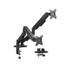 Настольный кронштейн с газлифтом,XG, MGA-1732D, для мониторов 17"-32", Нагрузка 2х9 кг., Наклон + 90°~- 90°, Поворот +/- 90°, Вращение монитора +/- 180°, VESA 75x75,100x100,Чёрный