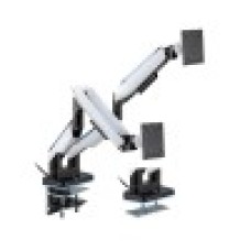 Настольный кронштейн с газлифтом,XG, MGG-1735D white, для мониторов 17"-35", Нагрузка 2х20 кг., Наклон + 50°~- 20°, Поворот +/- 90°, Вращение монитора +/- 180°, VESA 75x75,100x100,белый