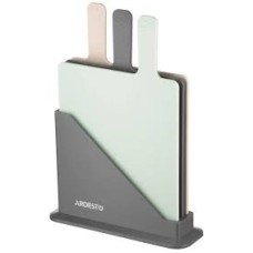 Набор досок кухонных на подставке Ardesto Fresh 3 шт.: 24,1*33*7,9 см, пластик