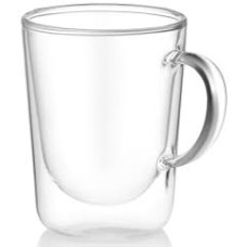 Набор чашек с ручками и двойными стенками Ardesto, 350мл, 2шт, боросиликатное стекло, прозрачный