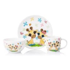 Набор детской посуды Ardesto Baby giraffes 3 пр., фарфор