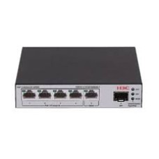H3C S1600V2-6P L2 Ethernet Switch with 5*10/100/1000BASE-T Ports and 1*100M/1G SFP Port, (AC)