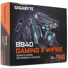 Материнская плата, Gigabyte, B840 GAMING X WIFI6E (4719331876937), AM5, B840, 4xDDR5 4400/4800/5200/8200(OC), 4xSATA3, Raid, 3xM.2 (2*PCI-E 4.0x4/x2, 1*PCI-E 3.0x4/x2), 1хDP, 1xHDMI, 4xPCI-Ex16, WiFi, ATX