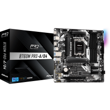 Материнская плата ASRock B760M PRO-A/D4 LGA1700 4xDDR4 4xSATA RAID 2xM.2 Type-C HDMI DP mATX