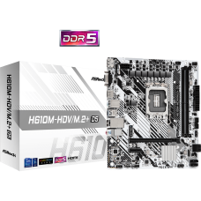 Материнская плата ASRock H610M-HDV/­M.2+ D5 MB Socket1700, MATX, iH610 (VGA+HDMI), 2DDR5, PCIx16, 2PCIx1