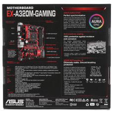 Уц. Материнская плата ASUS EX-A320M-GAMING, следы установки MB Socket AM4, MATX, AMD A320 (DVI+HDMI) 4DDR4, PCIx16, PCIx1, M.2