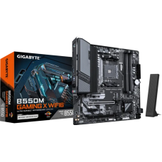 Материнская плата, Gigabyte, B550M GAMING X WIFI6 (4719331870096), AM4, B550, 4xDDR4 3200, 4xSATA3, 2xM.2 (1*PCIe 4.0x4/x2 & SATA. 1*PCIe 3.0x2 & SATA), RAID, 1xHDMI, 1хDP, 2xPCI-Ex16, 1xPCI-Ex1, WiFi, mATX