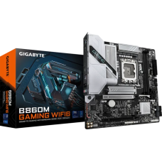 Материнская плата, Gigabyte, B860M GAMING WIFI6 (4719331866891), LGA1851, iB860, 2xDDR5 5600/6400/9066(OC), 4xSATA3, Raid, 2xM.2 (1*PCI-E 4.0x4/x2. 1*PCI-E 5.0x4/x2), 1хDP, 1xHDMI, 2xPCI-Ex16, WiFi, mATX