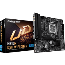 Материнская плата Gigabyte  H610M D3H WIFI DDR4 MB Socket1700, MATX, iH610 (HDMI), 2DDR4, PCIx16, PCIx1