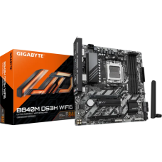 Материнская плата, Gigabyte, B840M DS3H WIFI6 (4719331874667), AM5, B840, 4xDDR5 4400/4800/5200/8200(OC), 4xSATA3, Raid, 2xM.2 (PCI-E 4.0x4/x2), 2хDP, 1xHDMI, 2xPCI-Ex16, WiFi, mATX