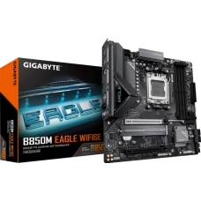 Материнская плата, Gigabyte, B850M EAGLE WIFI6E (4719331871826), AM5, B850, 4xDDR5 4400/4800/5200/8200(OC), 4xSATA3, 2xM.2 (1*PCIe 5.0 x4/x2, 1*PCIe 4.0 x4/x2), RAID, 1xHDMI, 2хDP, 2xPCI-Ex16, WiFi, mATX