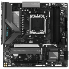 Материнская плата, Gigabyte, B850M EAGLE WIFI7 (4719331879648), AM5, B850, 4xDDR5 5600/5800/6000/6200/6400/8200(OC), 4xSATA3, 2xM.2 (1*PCIe 5.0 x4/x2, 1*PCIe 4.0 x4/x2), RAID, 1xHDMI, 2хDP, 2xPCI-Ex16, WiFi, mATX