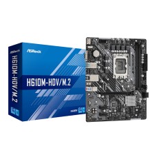 Материнская плата, ASRock, H610M-HDV/M.2 (4710483936517), LGA1700, iH610, 2xDDR4 2666/2933/3200MHz,