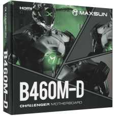 Материнская плата MaxSun Challenger B460M-D MB Socket1200, MATX, iB460 (HDMI, DP) 2DDR4, PCIx16, PCIx1