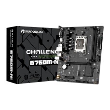 Материнская плата MaxSun Challenger B760M-N D5 MB Socket1700, MATX, iB760 (VGA+HDMI), 2DDR5, PCIx16, PCIx1