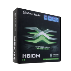 Материнская плата MaxSun H610M MB Socket1700, MATX, iH610 (DP+HDMI+VGA), 2DDR4, PCIx16, PCIx1