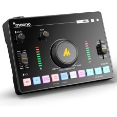 Maono AMC2 NEO Аудиоинтерфейс с универсальным микшером; частотная характеристика: 20 - 20000 Гц; частота дискретизации: 48 кГц/16 бит; Bluetooth; время автономной работы: 8 часов; цвет: белый.