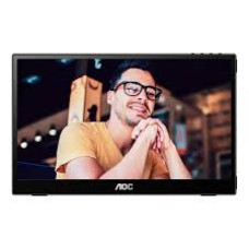 Монитор портативный AOC 15,6" 16T3EA IPS 1920x1080 60Hz, 4мс 250кд\м 700:1 50 млн:1 Угол обзора 170/170 USB-C
