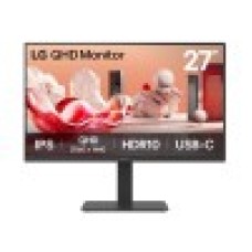 Монитор, LG, 27BA65QB Black, 27", 2560x1440, IPS, 100Гц, HDMI, DP, USB x4, USB-C, 350кд/м2, 1000:1, 16.7М, 5мс, 178/178, 16:9, Чёрный