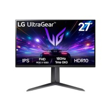 Монитор, LG, 27GS65F-B, 27", 1920x1080, IPS, 180Гц, HDMI, DP, 300кд/м2, 1000:1, 16.7М, 1мс, угол обзора(гор/верт) 178/178, 16:9, Чёрный	