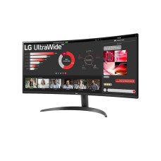 Монитор, LG, 34WR50QK-B Black, 34", 3440x1440, VA, 100Гц, HDMI, DP, 300кд/м2, 3000:1, 16.7М, 5мс, 178/178, 21:9, Чёрный