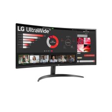Монитор, LG, 34WR50QK-B Black, 34", 3440x1440, VA, 100Гц, HDMI, DP, 300кд/м2, 3000:1, 16.7М, 5мс, 178/178, 21:9, Чёрный