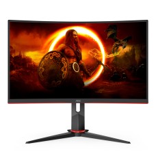 Изогнутый профессиональный игровой монитор 27" AOC C27G2ZE/BK VA 1920x1080 240Hz 0,5ms 300cd/m Curved 3000:1 Радиус кривизны1500R 2xHDMI DP Black/Red