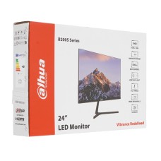Монитор, Dahua, DHI-LM24-B200S, 23.8", 1920*1080, VA, 100 Гц, 16:9, 250 кд/м2, 4000:1, 5 мс, 178/178, 16.7 млн., VGA*1, HDMI*1, Аудиовыход*1, Динамики 2x1 Вт, кабель HDMI в комплекте, Чёрный