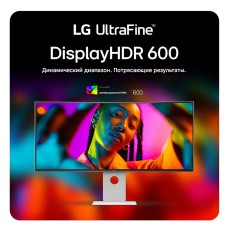 Монитор жидкокристаллический LG Мониторжидкокристаллический LG40U990AWARU 40'' 21:9 5120x2160(5K) IPS, Curved, 120 Hz, 450cd/m2, 2xHDMI, DP, Speakers, White