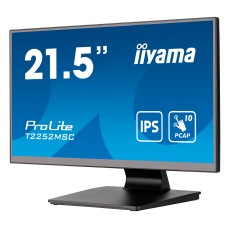Монитор iiyama T2252MSC-B2 LCD 21.5'' 16:9 1920х1080(FHD) IPS, TOUCH, 80 Hz, 225 cd/m, H178°/V178°, 1000:1, 16.7M, 5ms, HDMI, DP, USB-Hub, Tilt, Speakers, 3Y, Black
