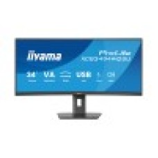 Монитор, iiyama, ProLite PL3494WQ, XCB3494WQSU-B1, 34", curved, 3440 x 1440, VA, 21:9, 120 Гц, 350 кд/м?, 0.4 мс, 16.7М, 3000:1, 178/178, HDMI*2, DP*1, USB*4, USB-C*2, Mini jack, высота/вращение/наклон, Черный