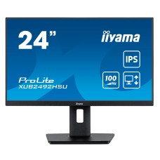 Монитор iiyama XUB2492HSU-B6 LCD 24'' 16:9 1920х1080(FHD) IPS, 100Mhz, nonGLARE, 250cd/m2, H178°/V178°, 1300:1, 80M:1, 16.7M, 0,4ms,  HDMI, DP, USB, HDCP, 3Y, Black