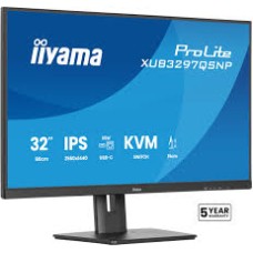 Монитор, iiyama, ProLite PL3297Q, XUB3297QSNP-B1, 32", 2560 x 1440, IPS, 16:9, 100 Гц, 350 кд/м?, 1 мс, 16.7М, 1000:1, 178/178, HDMI*1, DP*1, USB*4, USB-C*1, Mini jack, высота/вращение/наклон, Черный