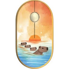 Мышь 2E MF300 CAPYBARA:SUNSET Silent WL BT, жёлтый