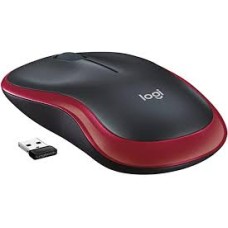 Мышь Logitech M185 Wireless, черно-красная Mouse optical, 1AA, USB nano-receiver, black-red, [910-002237]
