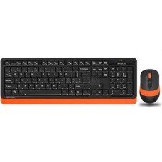 Клавиатура+мышь A4tech Fstyler FG1010-ORANGE, 105 клав., FN12 Multim., 2000 DPI, беспроводная 2,4G